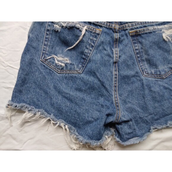 Lauren Jeans Co Jean Shorts Ralph Lauren Distressed Cutoff Blue Denim Womens 12 - Picture 7 of 7